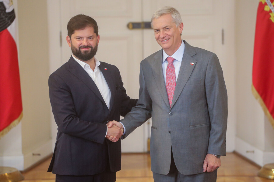 Presidente Boric recibe al presidente electo Kast en La Moneda